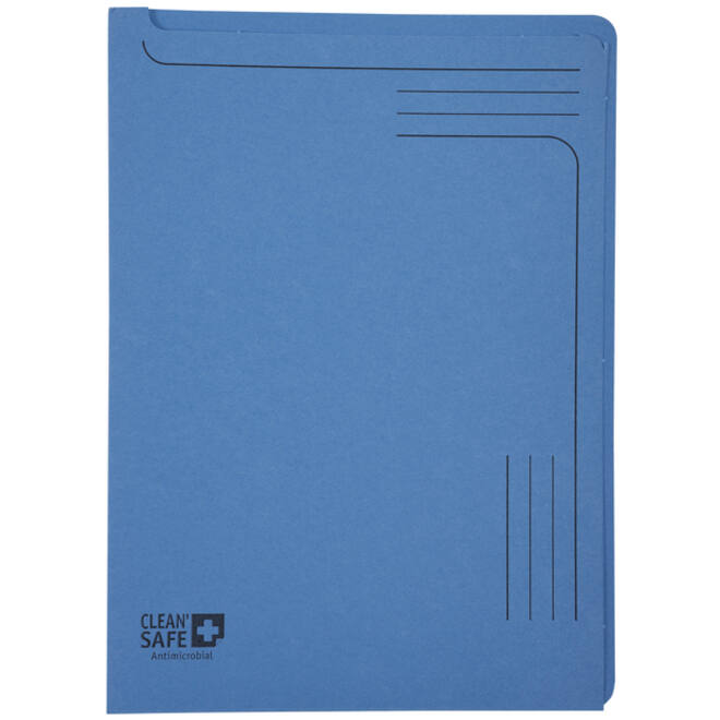 Insteekmap Exacompta L-model Clean'Safe bedrukt blauw 5 stuks
