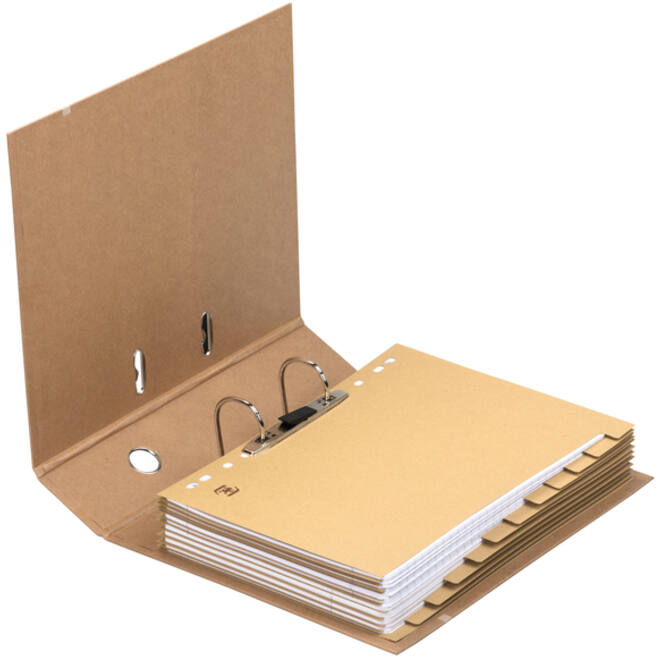 Ordner Oxford Touareg A4 80mm karton naturel/wit