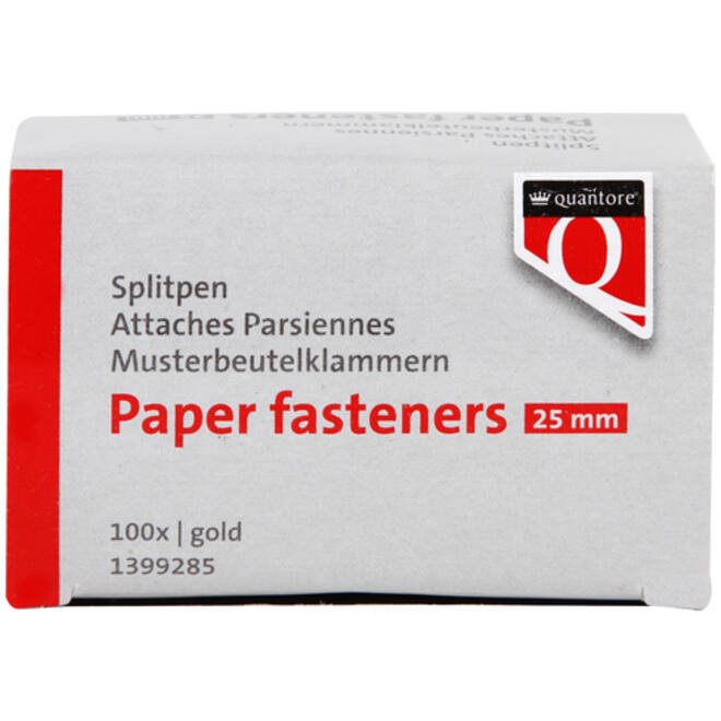 Splitpen Quantore 25mm 100 stuks goud