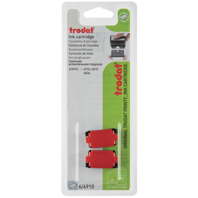 Stempelkussen Trodat Printy 6/4910 2 stuks rood