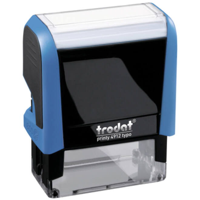 Tekststempel Trodat Printy 4912 Typo zw 4regels 47x18mm
