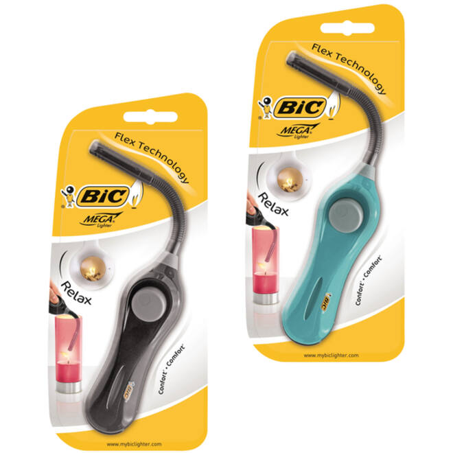 Aansteker Bic megalighter U140 flex assorti blister à 1 stuk