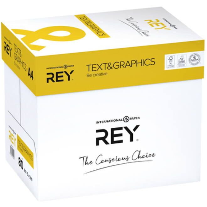 Kopieerpapier Rey Text & Graphics A4 80gr wit 500vel