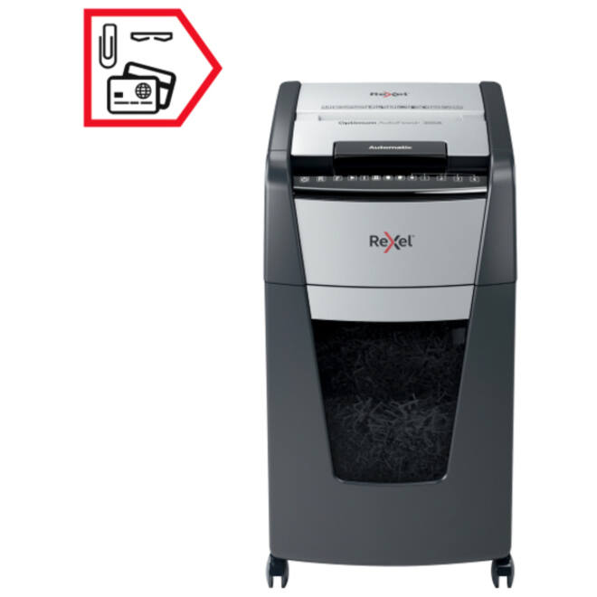 Papiervernietiger Rexel Optimum Auto+ 300X P4 snippers 4x26mm