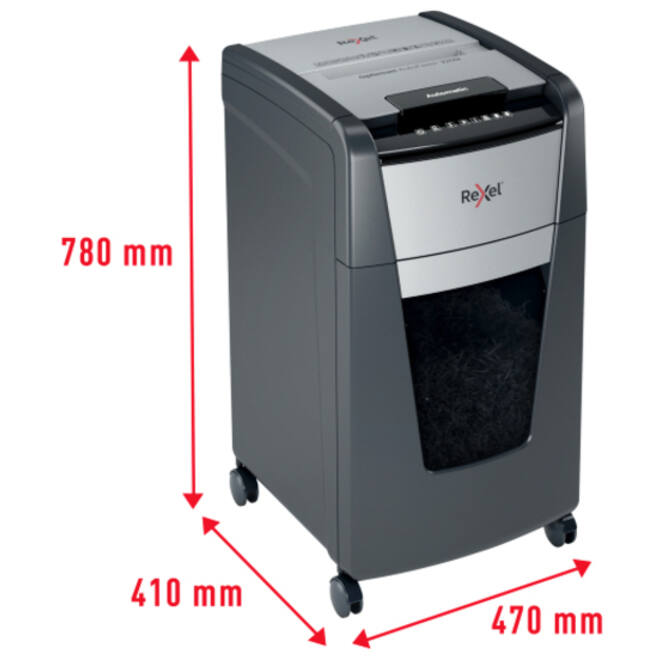 Papiervernietiger Rexel Optimum Auto+ 225M P5 snippers 2x15mm
