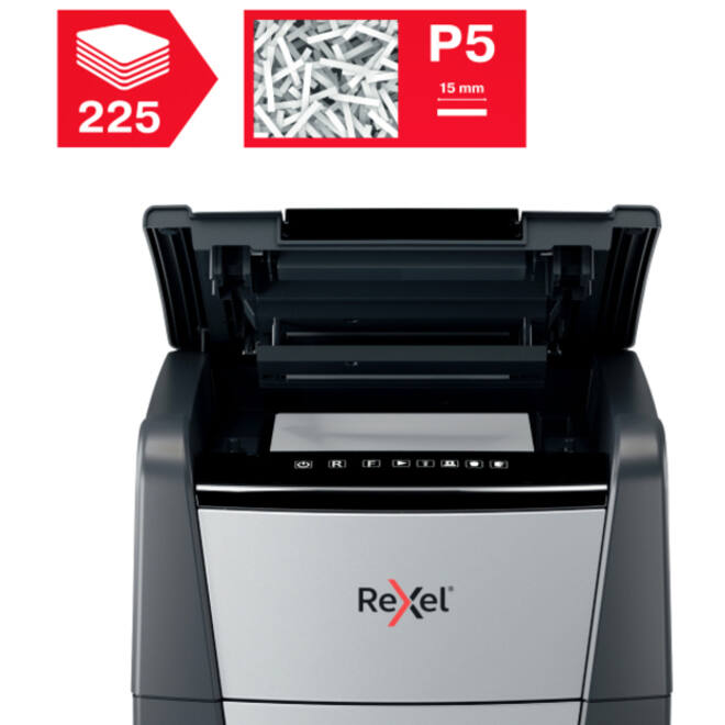 Papiervernietiger Rexel Optimum Auto+ 225M P5 snippers 2x15mm