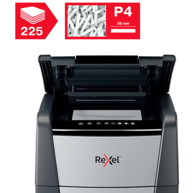 Papiervernietiger Rexel Optimum Auto+ 225X P4 snippers 4x26mm