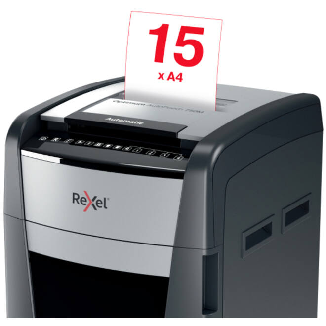 Papiervernietiger Rexel Optimum Auto+ 750M P5 snippers 2x15mm