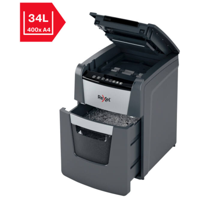 Papiervernietiger Rexel Optimum Auto+ 100M P5 snippers 2x15mm