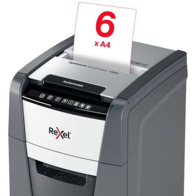 Papiervernietiger Rexel Optimum Auto+ 100M P5 snippers 2x15mm