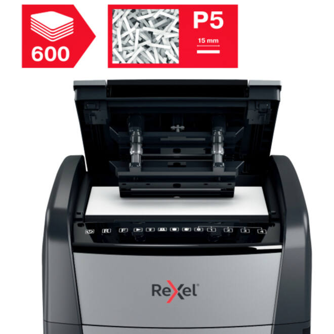 Papiervernietiger Rexel Optimum Auto+ 600M P5 snippers 2x15mm