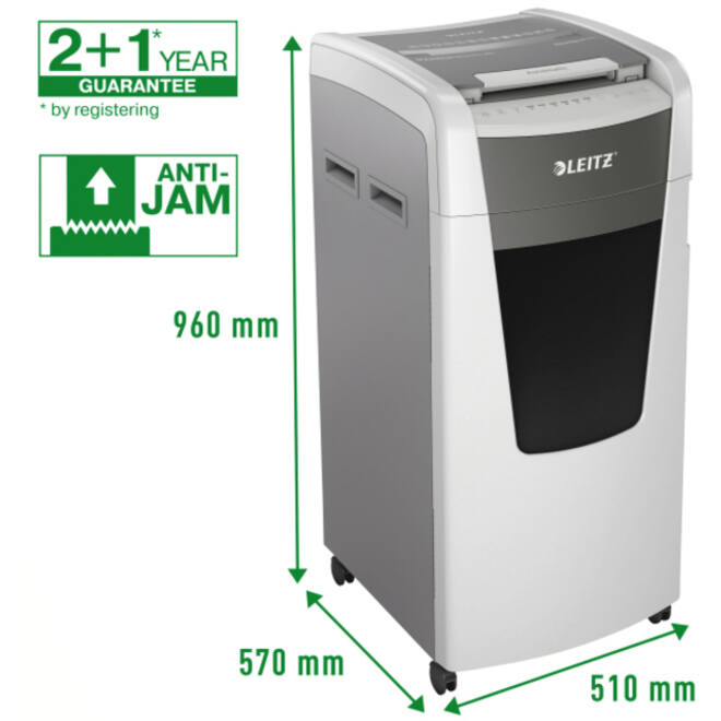 Papiervernietiger Leitz IQ Auto+ Pro 600 P4 snippers 4x28mm