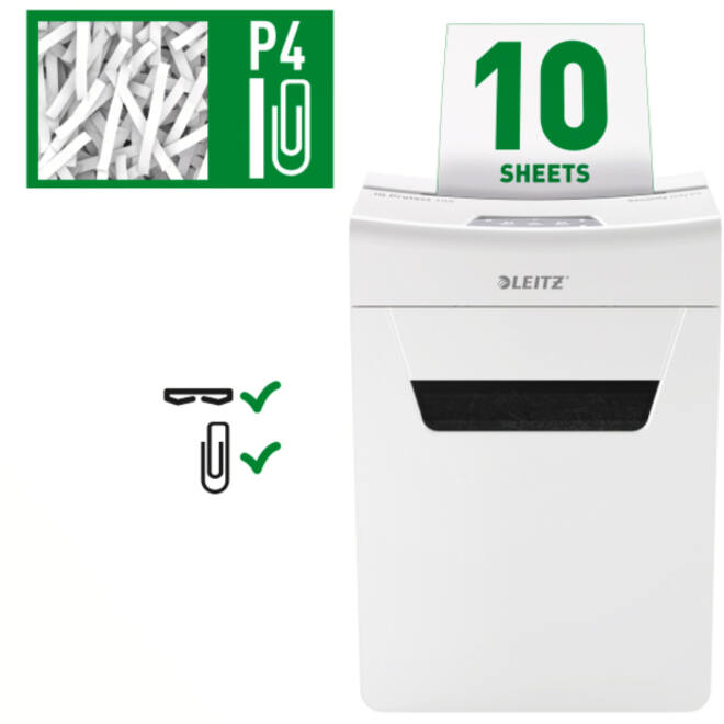 Papiervernietiger Leitz IQ Protect Premium 10X P4 snippers