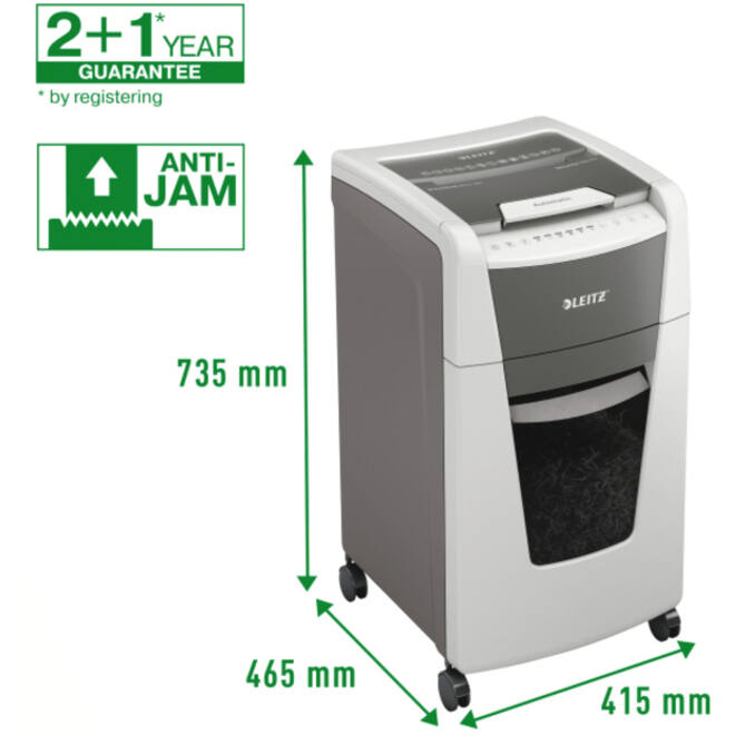 Papiervernietiger Leitz IQ Auto+ Office 300 P4 snippers 4x28mm