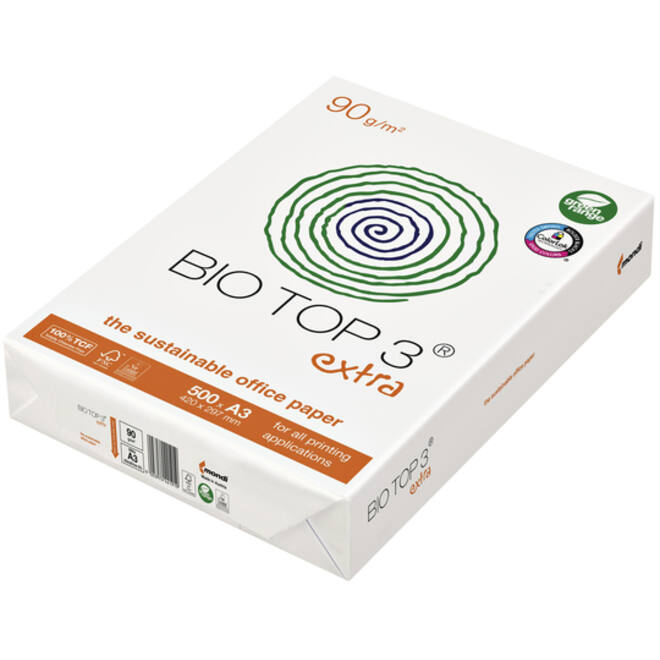 Kopieerpapier BioTop 3 A3 90gr naturel 500vel