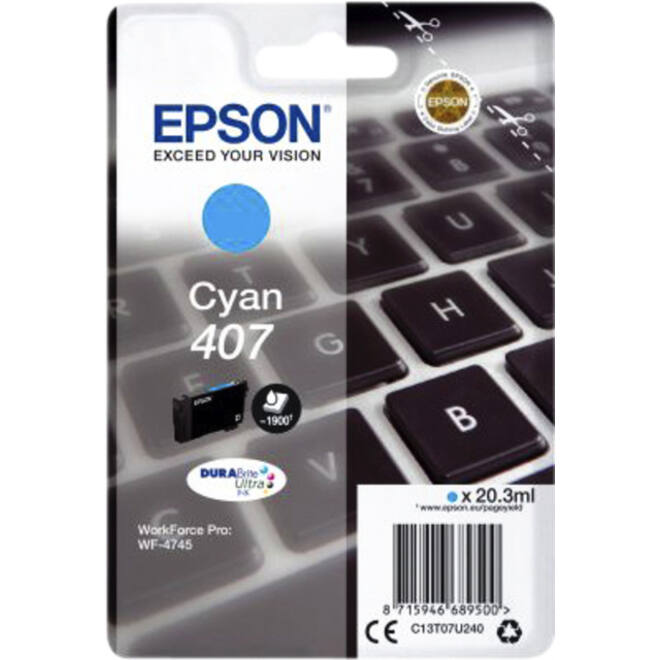 Inktcartridge Epson 407 T07U240 blauw