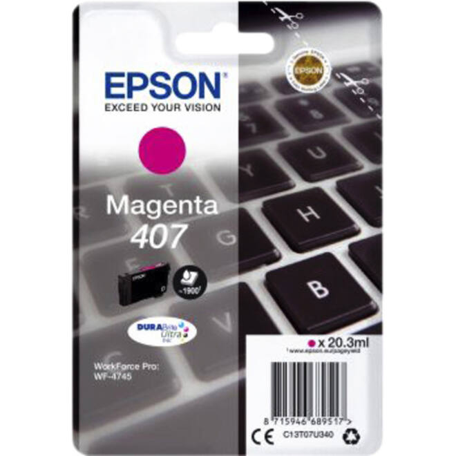 Inktcartridge Epson 407 T07U340 rood