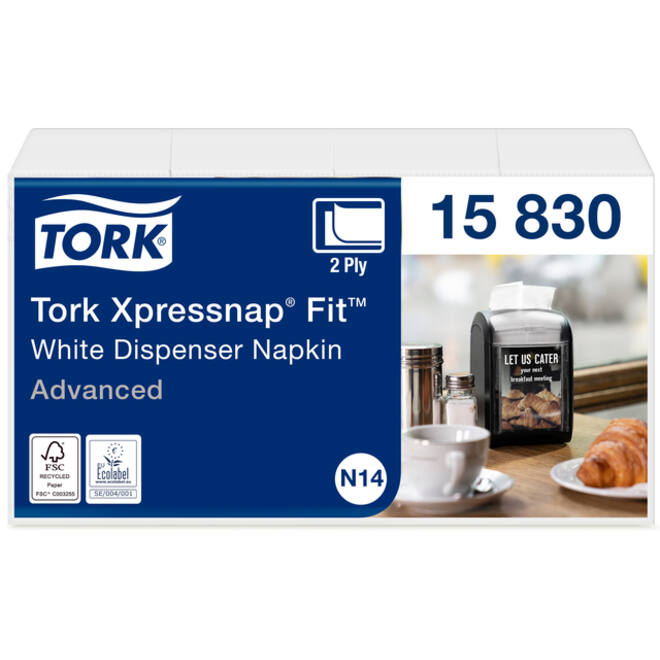 Servetten Tork Xpressnap Fit ® N14 2-laags wit 15830