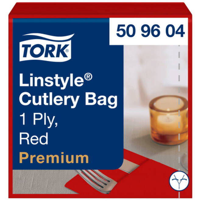 Pochette Tork LinStyle® 1-laags 50st duurzaam rood 509604