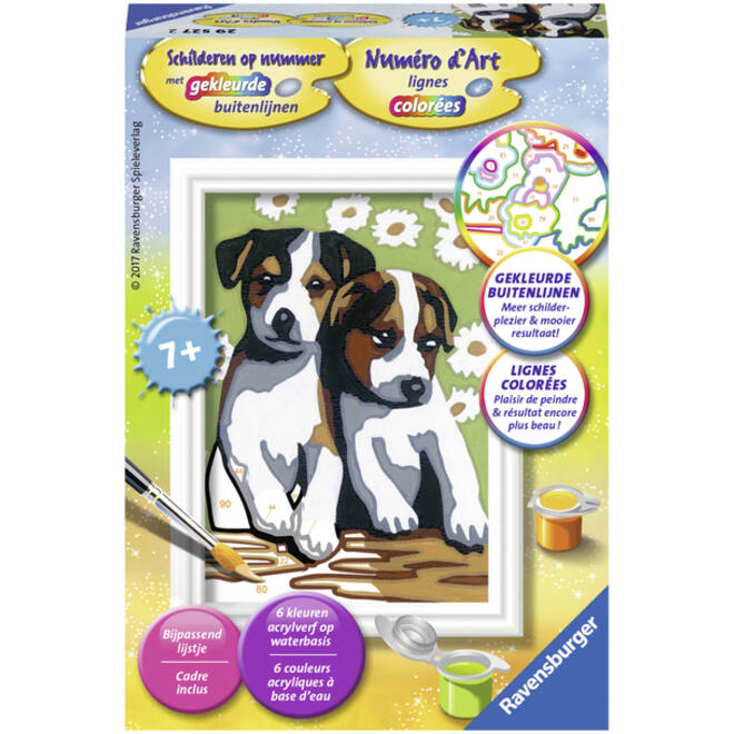 Schilderen op nummer Ravensburger Schattige puppies