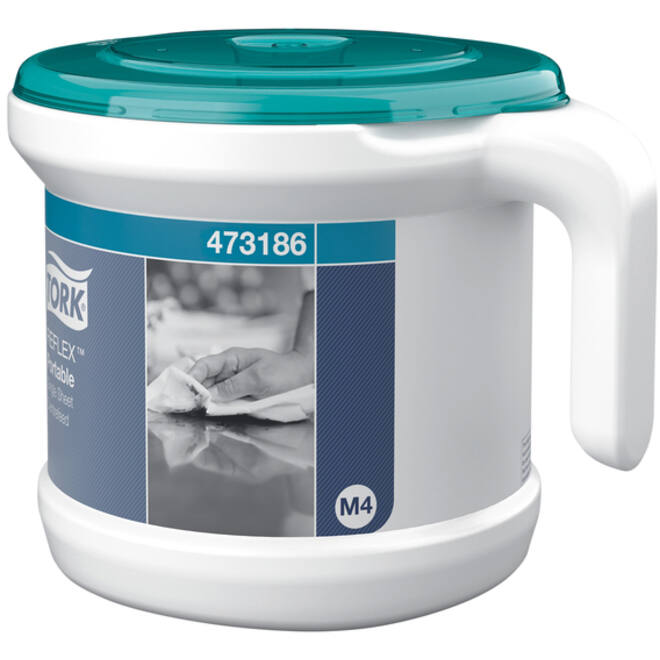 Startpakket Tork Reflex™ M4 draagbare dispenser wit/turquoise 473186