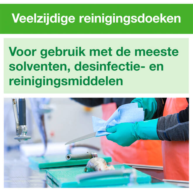 Reinigingsdoek Tork Long lasting W8 multifunctioneel groen 194550