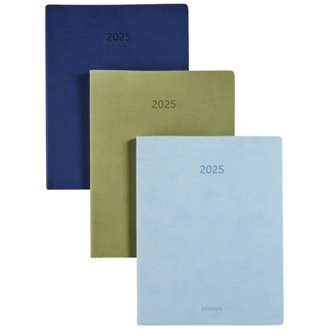 Agenda 2027 Brepols Timing Colora 7dagen/2pag taupe, roze, donkerblauw