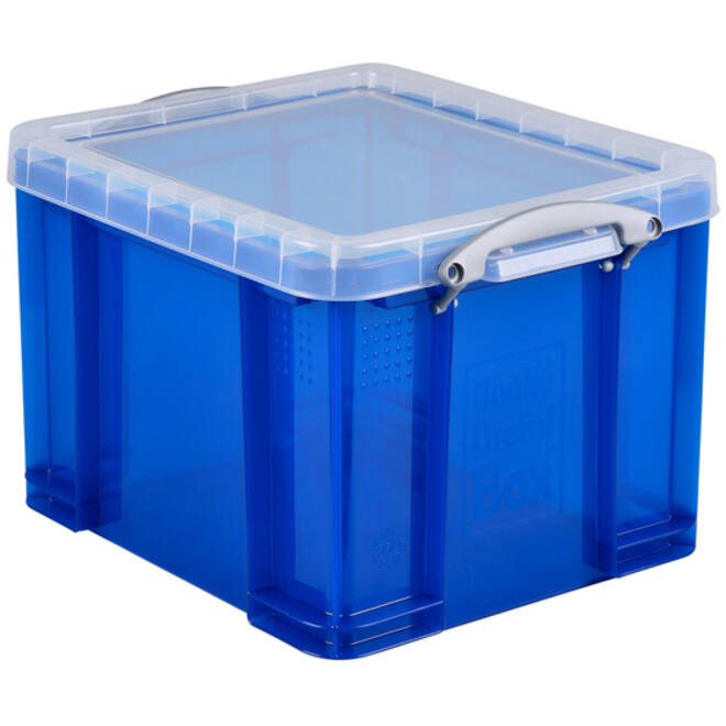 Opbergbox Really Useful 35 liter 480x390x310mm transparant blauw