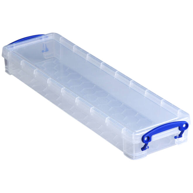 Opbergbox Really Useful 0.8 liter 355x100x40mm transparant wit