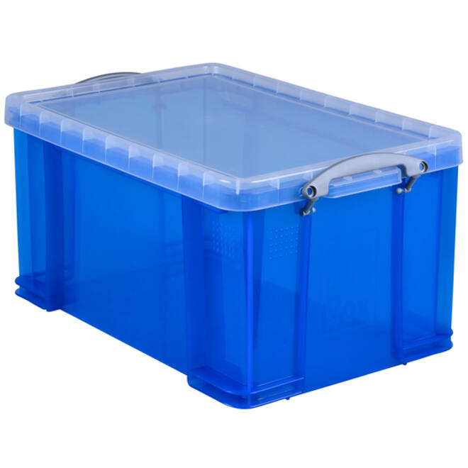 Opbergbox Really Useful 48 liter 600x400x315mm transparant blauw