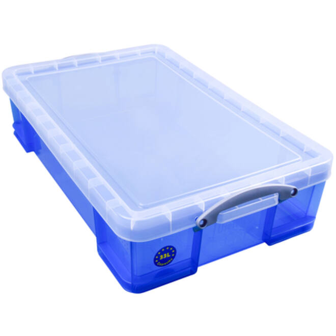 Opbergbox Really Useful 33 liter 710x440x165mm transparant blauw