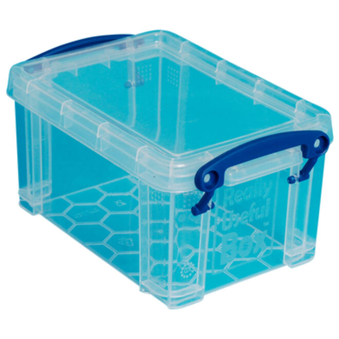 Opbergbox Really Useful 0.7 liter 155x100x80mm transparant wit