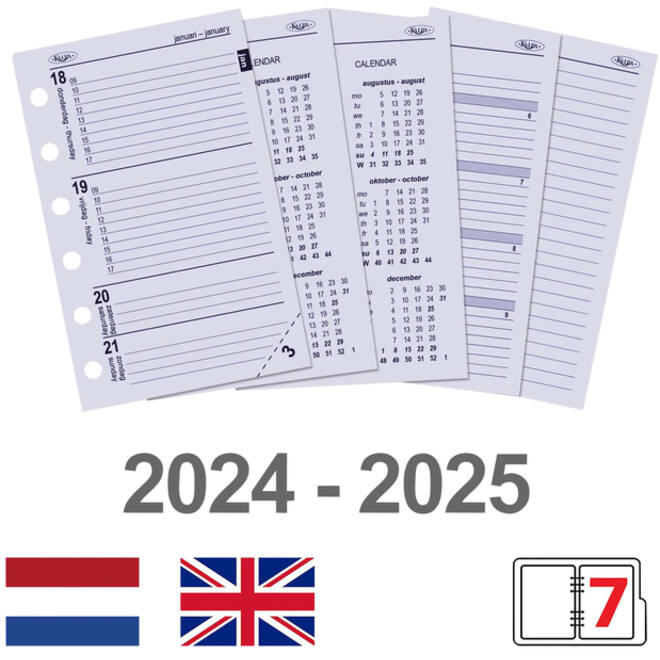 Organizer Kalpa Pocket inclusief agenda 2024-2025 7dagen/2pagina's grijs