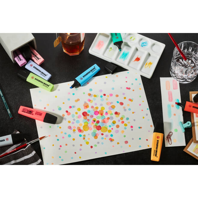 Markeerstift STABILO BOSS Original 70/15 pastel assorti deskset à 15 stuks