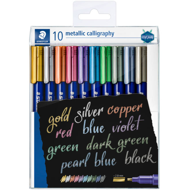 Kalligrafiepen Staedtler metallic etui à 10 kleuren