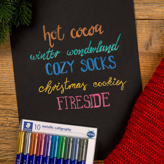 Kalligrafiepen Staedtler metallic etui à 10 kleuren