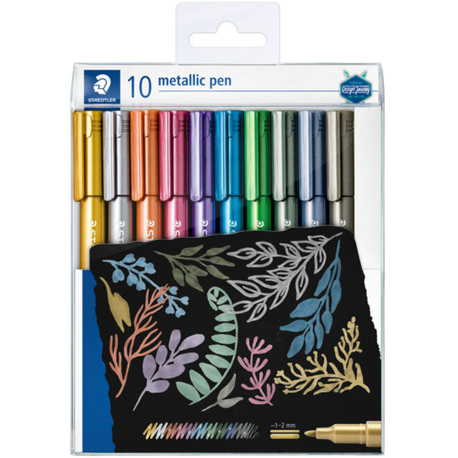 Gelpen Staedtler metallic etui à 10 kleuren