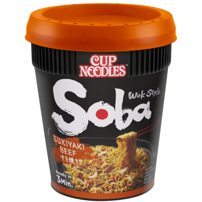 Noodles Nissin Soba sukiyaki beef cup