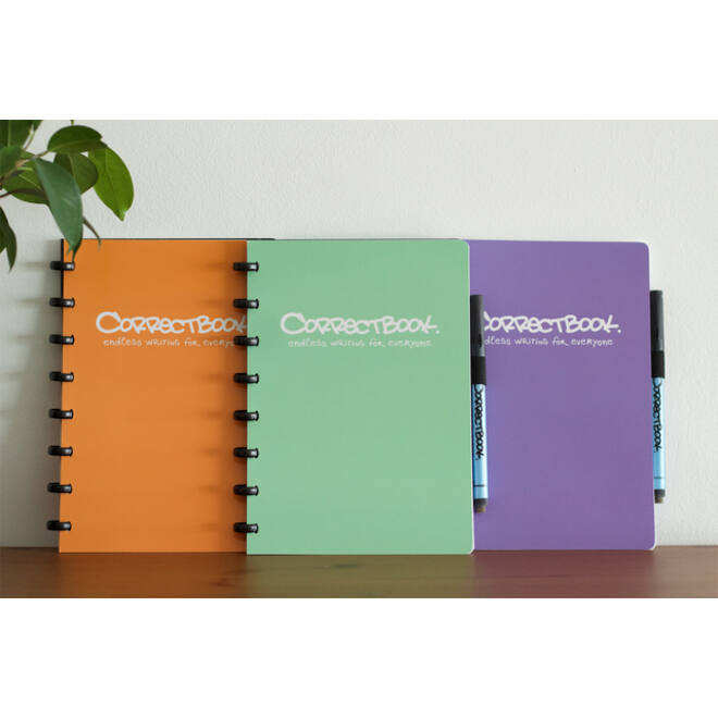 Notitieboek Correctbook A5 lijn 40blz petunia purple