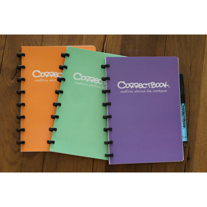Notitieboek Correctbook A5 lijn 40blz petunia purple
