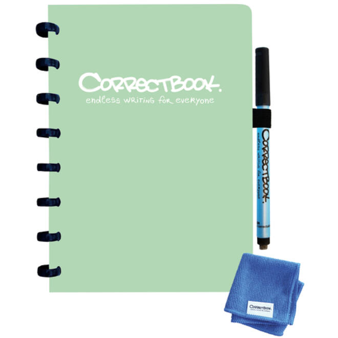 Notitieboek Correctbook A5 lijn 40blz misty mint