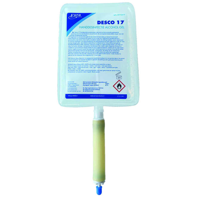 Handdesinfectie Euro Products Q18 Bag-in-box Desco 17 800ml 411311