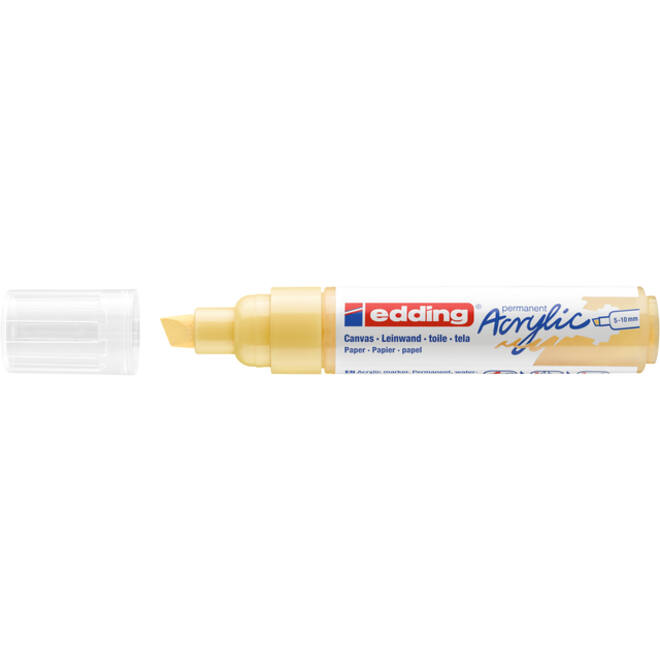 Acrylmarker edding e-5000 breed pastel geel