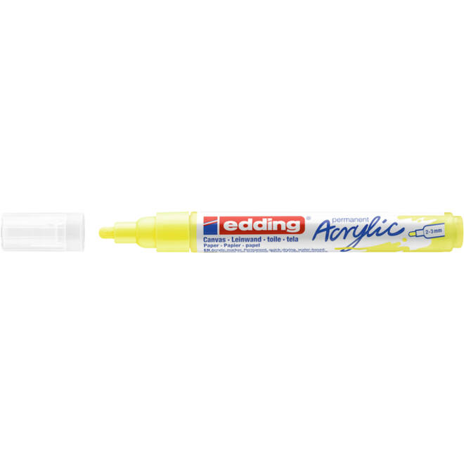 Acrylmarker edding e-5100 medium neon geel