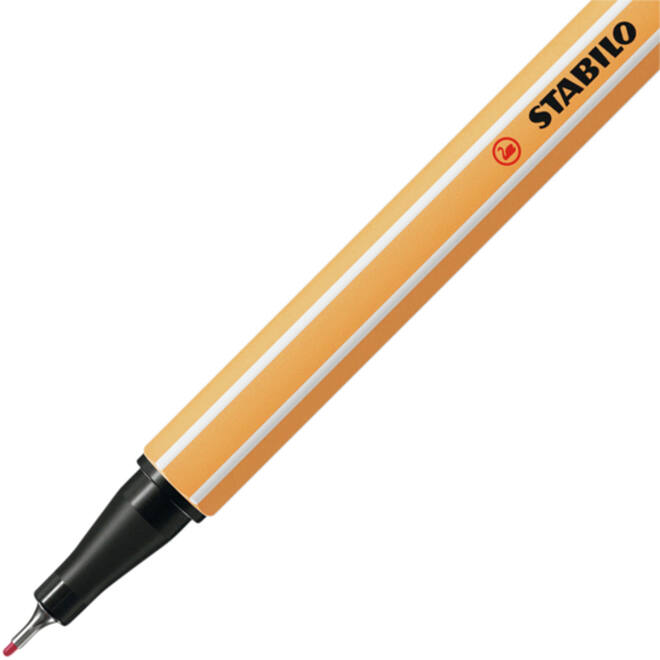 Fineliner STABILO point 88/49 fijn aardbeienrood