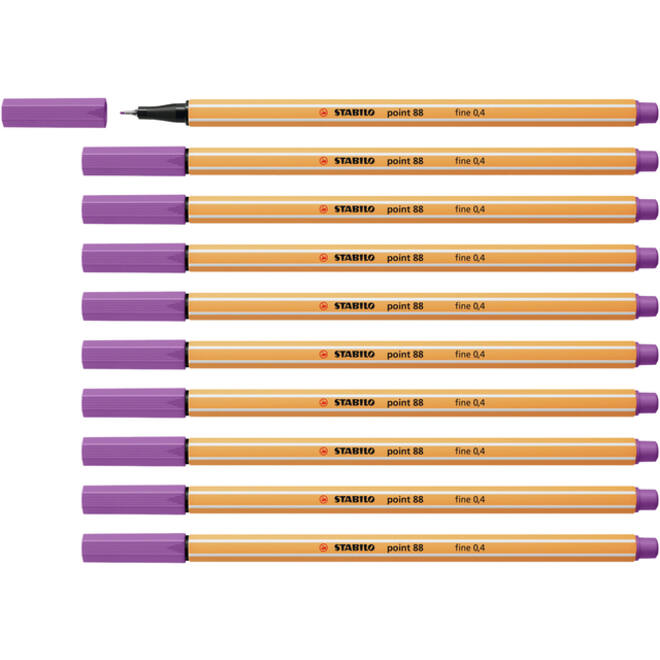 Fineliner STABILO point 88/60 fijn vergrijsd violet
