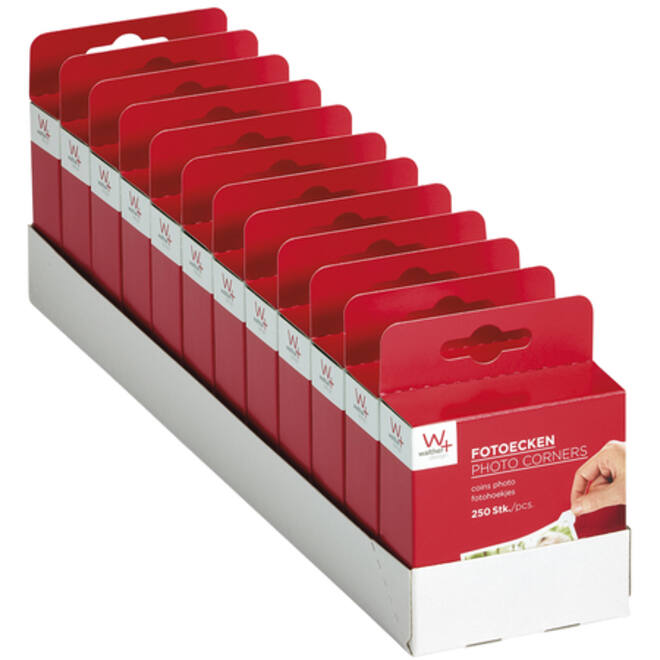 Fotohoeken walther design 10x18mm 250 stuks