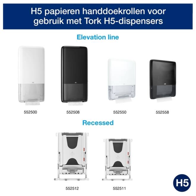 Handdoek Tork PeakServe Continu H5 universal gecomprimeerd wit 100585