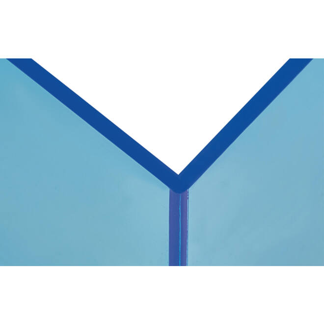 Boekensteun MAUL 10x10x13cm acryl set 2 neon blauw transparant