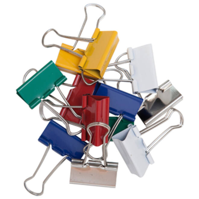 Papierklem MAUL 213 Foldback 32mm capaciteit 13mm assorti